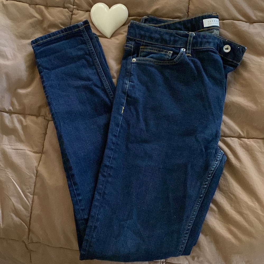 NORDSTROM TOPMAN MENS BLUE DENIM JEANS 36/34